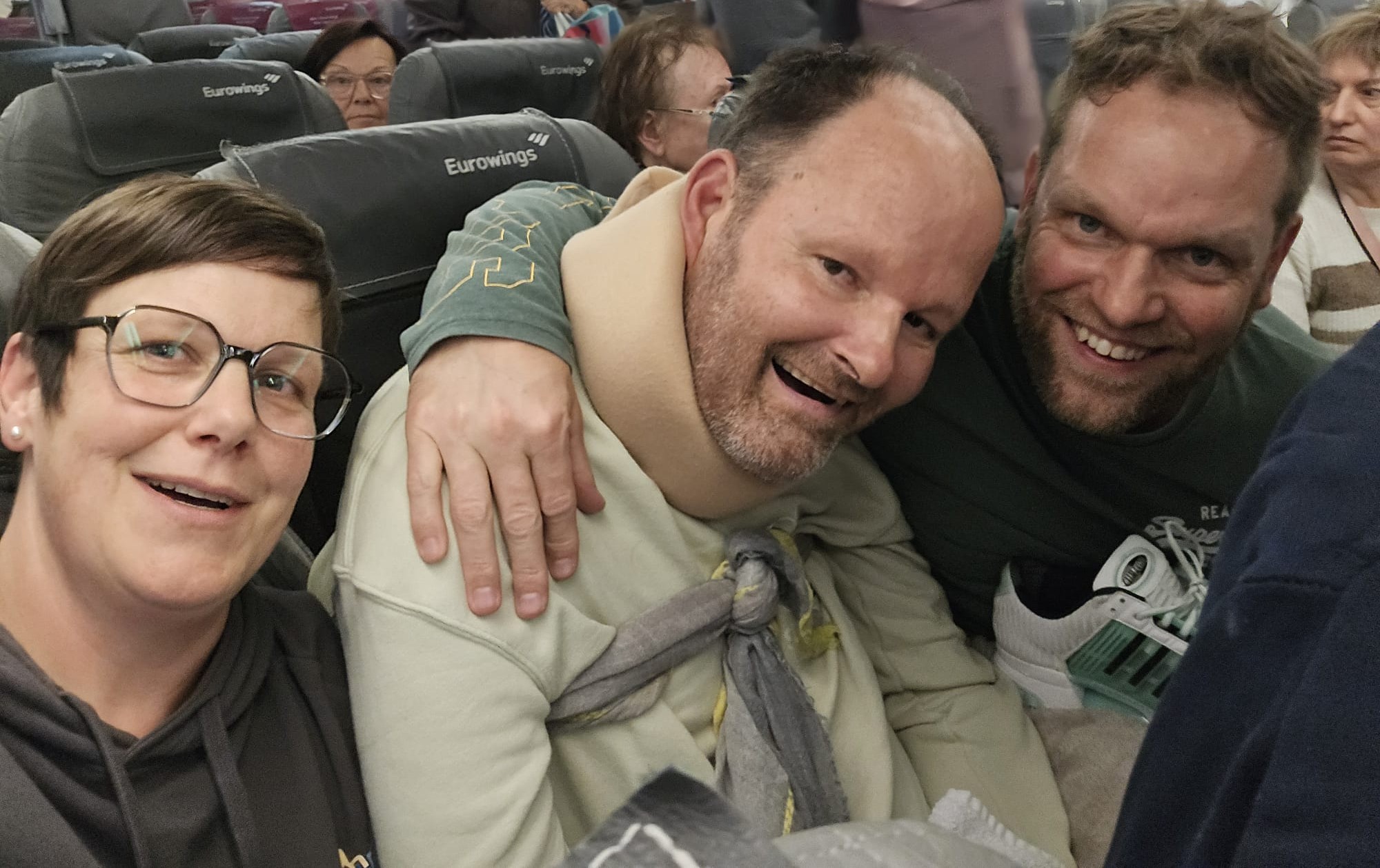 Unsere Chefin mit zwei Reisenden von uns